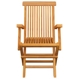 9 Piece Folding Outdoor Dining Set Solid Teak Wood