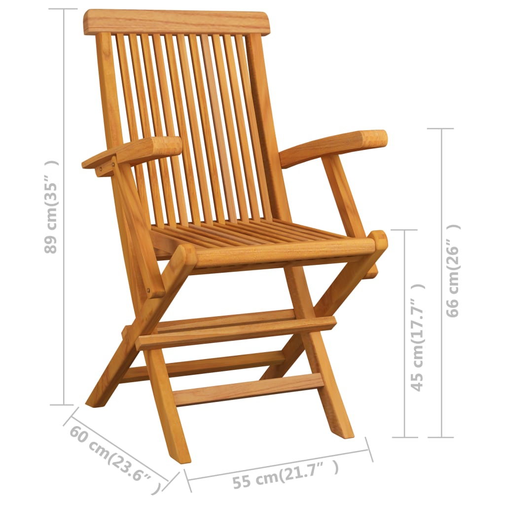9 Piece Folding Outdoor Dining Set Solid Teak Wood