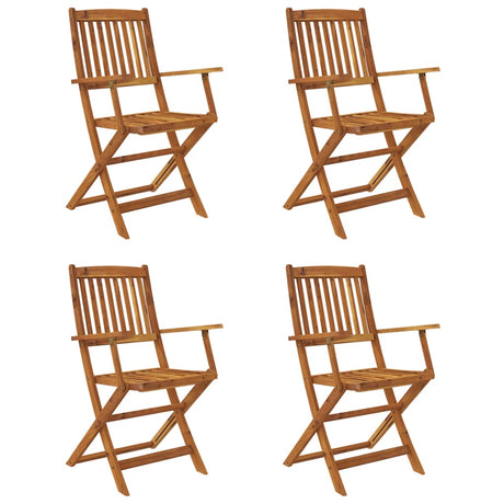 5 Piece Folding Garden Dining Set Solid Acacia Wood