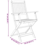 7 Piece Folding Garden Dining Set Solid Acacia Wood