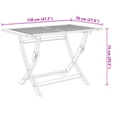 7 Piece Folding Garden Dining Set Solid Acacia Wood