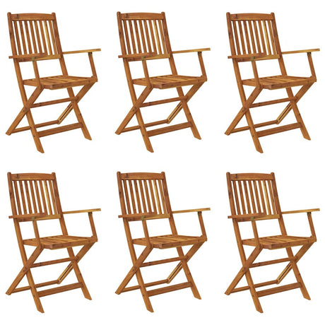 7 Piece Folding Garden Dining Set Solid Acacia Wood