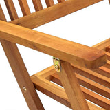 7 Piece Folding Garden Dining Set Solid Acacia Wood
