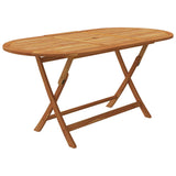 7 Piece Folding Garden Dining Set Solid Acacia Wood