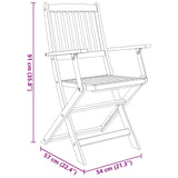 7 Piece Folding Garden Dining Set Solid Acacia Wood