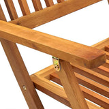 9 Piece Folding Garden Dining Set Solid Acacia Wood