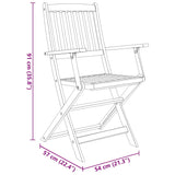 9 Piece Folding Garden Dining Set Solid Acacia Wood