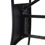 3 Piece Garden Dining Set Poly Rattan Black