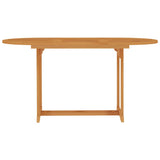 5 Piece Garden Dining Set Solid Teak Wood