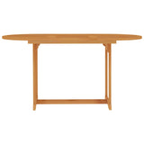 5 Piece Garden Dining Set Solid Teak Wood