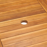 9 Piece Garden Dining Set Solid Teak Wood