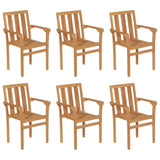 7 Piece Garden Dining Set Solid Teak Wood