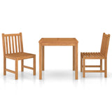 3 Piece Garden Dining Set Solid Teak Wood