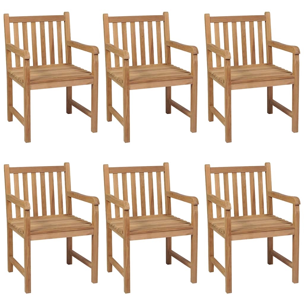 7 Piece Garden Dining Set 140x80 cm Solid Teak Wood