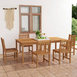 7 Piece Garden Dining Set Solid Teak Wood