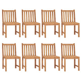 9 Piece Garden Dining Set Solid Teak Wood