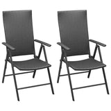 3 Piece Garden Dining Set Black