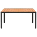 5 Piece Garden Dining Set Black and Brown