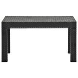 Garden Table Anthracite 58x58x41 cm PP Rattan