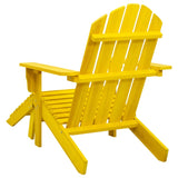 vidaXL Garden Adirondack Chair with Ottoman Solid Fir Wood Yellow