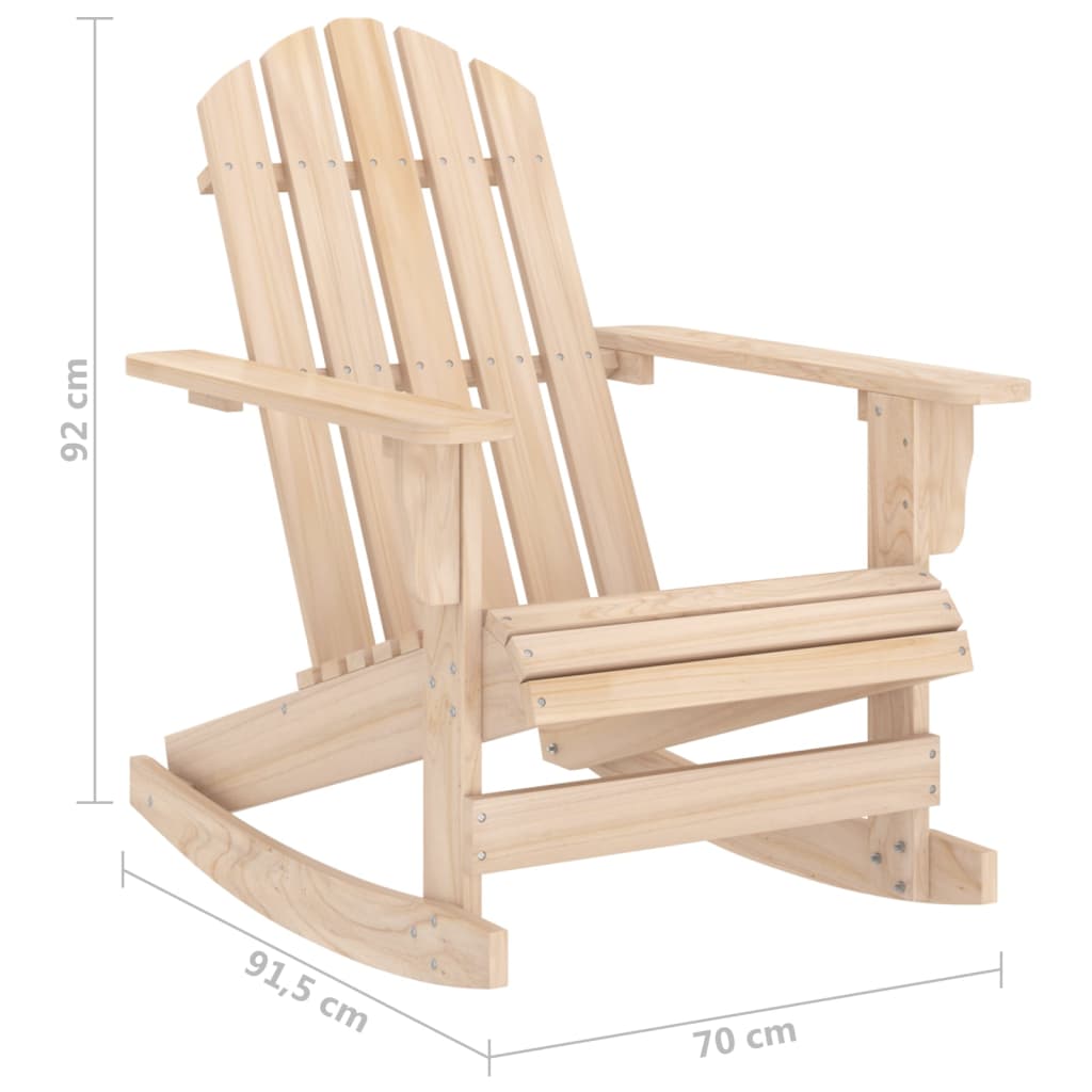 vidaXL Garden Adirondack Rocking Chair Solid Fir Wood