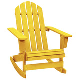 vidaXL Garden Adirondack Rocking Chair Solid Fir Wood Yellow