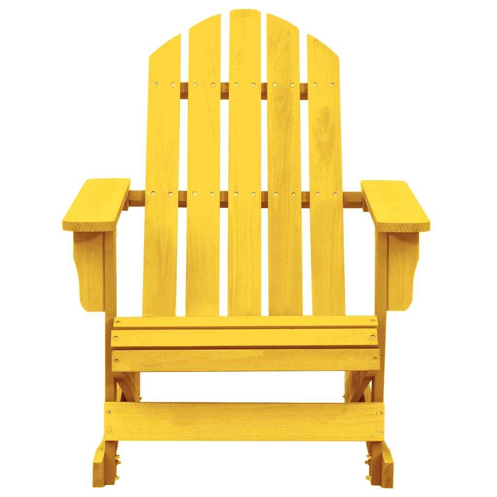 vidaXL Garden Adirondack Rocking Chair Solid Fir Wood Yellow