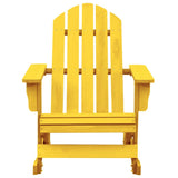 Garden Adirondack Rocking Chair Solid Fir Wood Yellow