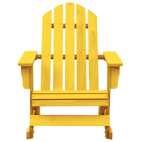 Garden Adirondack Rocking Chair Solid Fir Wood Yellow