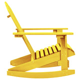 Garden Adirondack Rocking Chair Solid Fir Wood Yellow