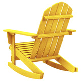 Garden Adirondack Rocking Chair Solid Fir Wood Yellow