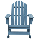 Garden Adirondack Rocking Chair Solid Fir Wood Blue