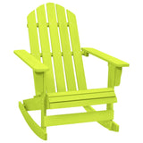 vidaXL Garden Adirondack Rocking Chair Solid Fir Wood Green