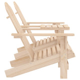 Garden Adirondack Chairs with Tea Table Solid Fir Wood
