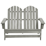 vidaXL 2-Seater Garden Adirondack Chair Solid Fir Wood Grey