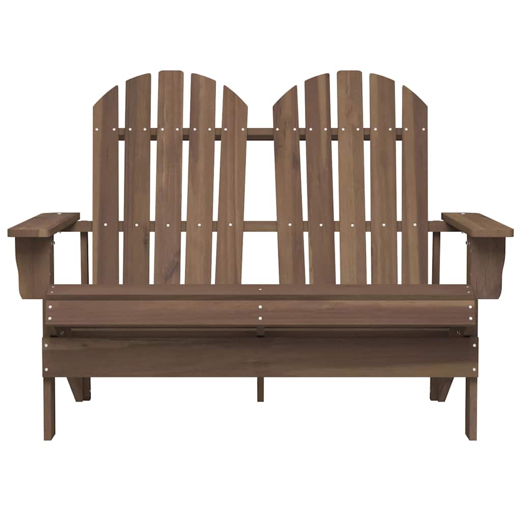 2-Seater Garden Adirondack Chair Solid Fir Wood Brown