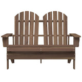 2-Seater Garden Adirondack Chair Solid Fir Wood Brown