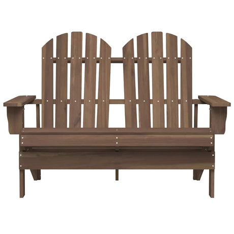 2-Seater Garden Adirondack Chair Solid Fir Wood Brown