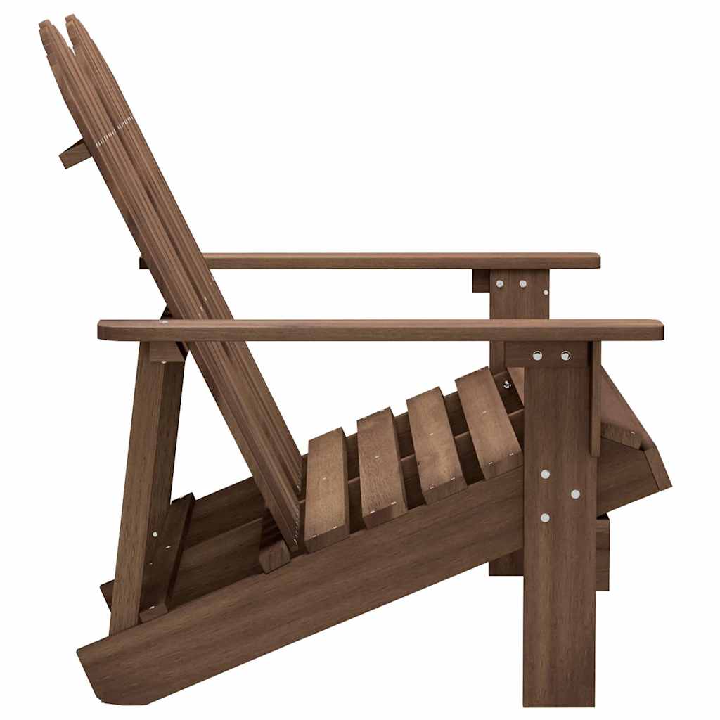 2-Seater Garden Adirondack Chair Solid Fir Wood Brown