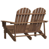 2-Seater Garden Adirondack Chair Solid Fir Wood Brown
