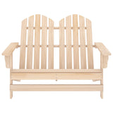 vidaXL 2-Seater Garden Adirondack Chair Solid Fir Wood