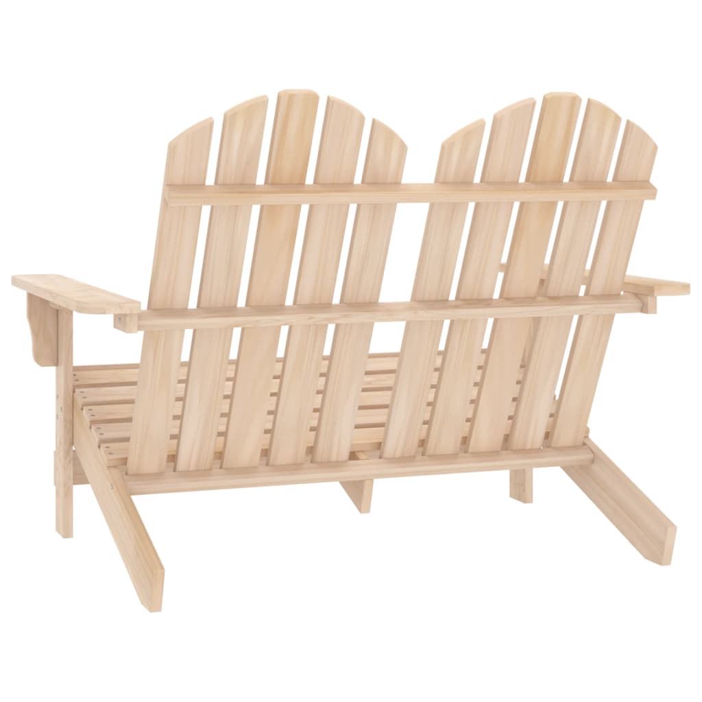 vidaXL 2-Seater Garden Adirondack Chair Solid Fir Wood