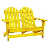 vidaXL 2-Seater Garden Adirondack Chair Solid Fir Wood Yellow