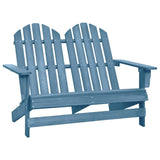 vidaXL 2-Seater Garden Adirondack Chair Solid Fir Wood Blue