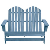 vidaXL 2-Seater Garden Adirondack Chair Solid Fir Wood Blue