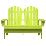 2-Seater Garden Adirondack Chair Solid Fir Wood Green