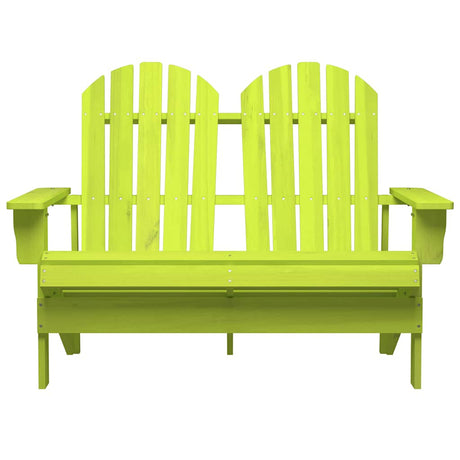 2-Seater Garden Adirondack Chair Solid Fir Wood Green