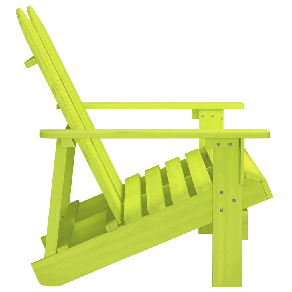 2-Seater Garden Adirondack Chair Solid Fir Wood Green