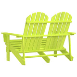 2-Seater Garden Adirondack Chair Solid Fir Wood Green