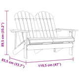2-Seater Garden Adirondack Chair Solid Fir Wood Green